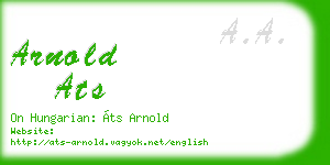 arnold ats business card